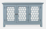 Isabella Blue 54 Mirrored Accent Cabinet - Ornate Home