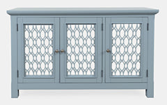Isabella Blue 54 Mirrored Accent Cabinet - Ornate Home