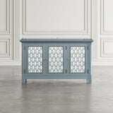 Isabella Blue 54 Mirrored Accent Cabinet - Ornate Home