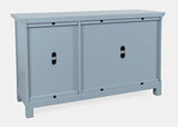Isabella Blue 54 Mirrored Accent Cabinet - Ornate Home