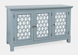 Isabella Blue 54 Mirrored Accent Cabinet - Ornate Home