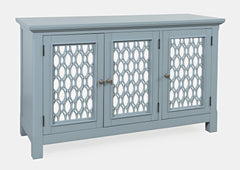 Isabella Blue 54 Mirrored Accent Cabinet - Ornate Home