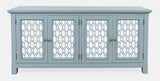 Isabella Blue 69 Mirrored Accent Cabinet - Ornate Home