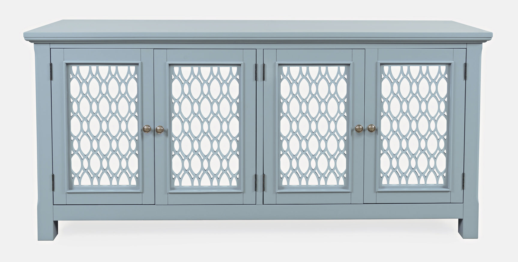 Isabella Blue 69 Mirrored Accent Cabinet - Ornate Home