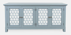 Isabella Blue 69 Mirrored Accent Cabinet - Ornate Home