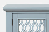 Isabella Blue 69 Mirrored Accent Cabinet - Ornate Home
