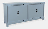 Isabella Blue 69 Mirrored Accent Cabinet - Ornate Home