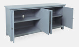 Isabella Blue 69 Mirrored Accent Cabinet - Ornate Home