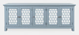 Isabella Blue 86 Mirrored Accent Cabinet - Ornate Home