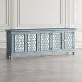 Isabella Blue 86 Mirrored Accent Cabinet - Ornate Home