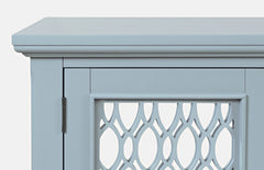 Isabella Blue 86 Mirrored Accent Cabinet - Ornate Home