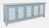 Isabella Blue 86 Mirrored Accent Cabinet - Ornate Home