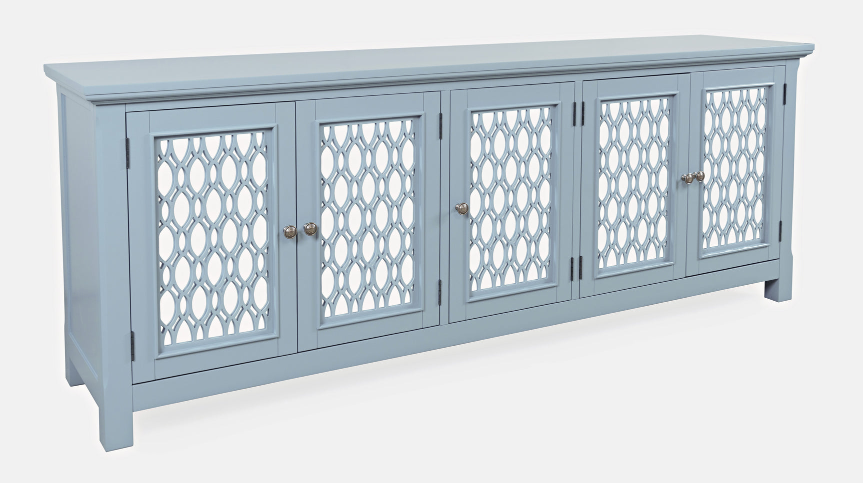 Isabella Blue 86 Mirrored Accent Cabinet - Ornate Home
