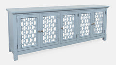 Isabella Blue 86 Mirrored Accent Cabinet - Ornate Home