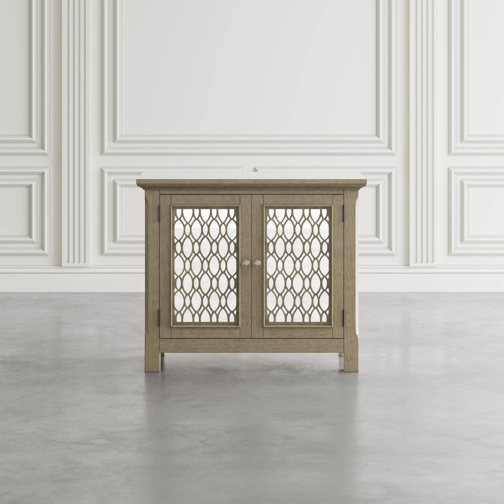 Isabella Champagne 38 Mirrored Accent Cabinet - Ornate Home