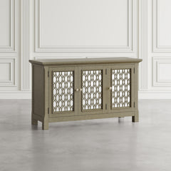 Isabella Champagne 54 Mirrored Accent Cabinet - Ornate Home