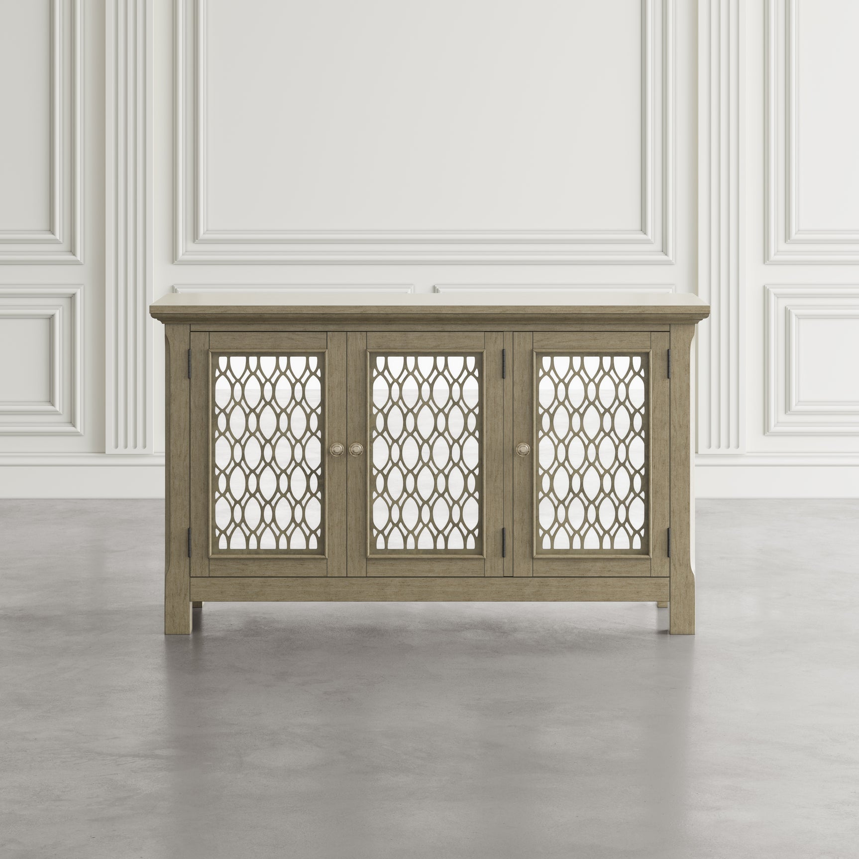 Isabella Champagne 54 Mirrored Accent Cabinet - Ornate Home