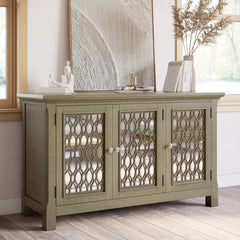 Isabella Champagne 54 Mirrored Accent Cabinet - Ornate Home