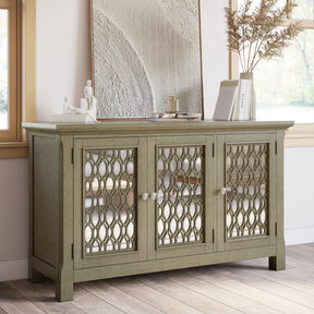 Isabella Champagne 54 Mirrored Accent Cabinet - Ornate Home