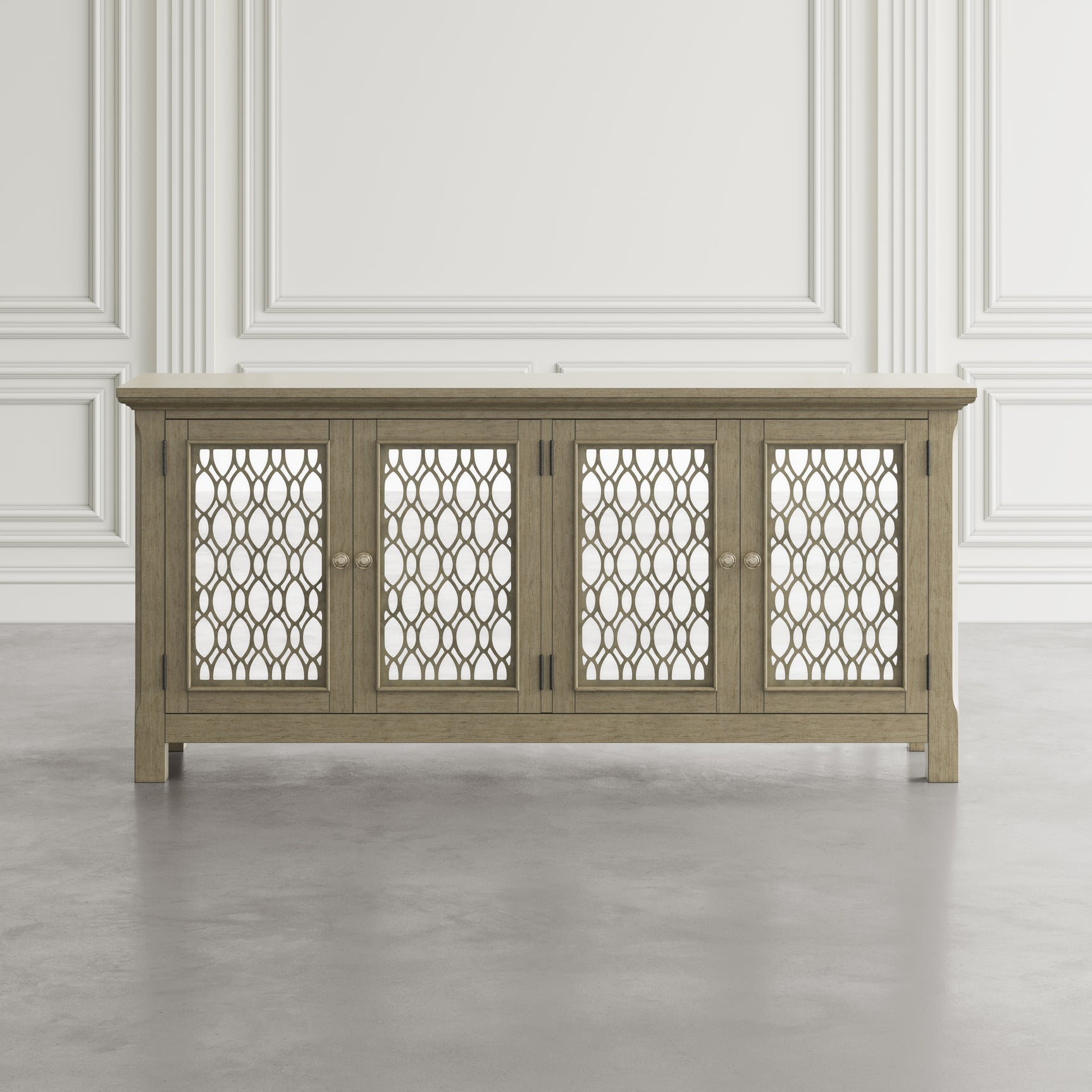 Isabella Champagne 69 Mirrored Accent Cabinet - Ornate Home