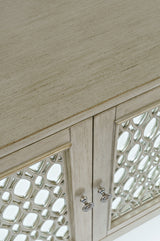Isabella Champagne 69 Mirrored Accent Cabinet - Ornate Home