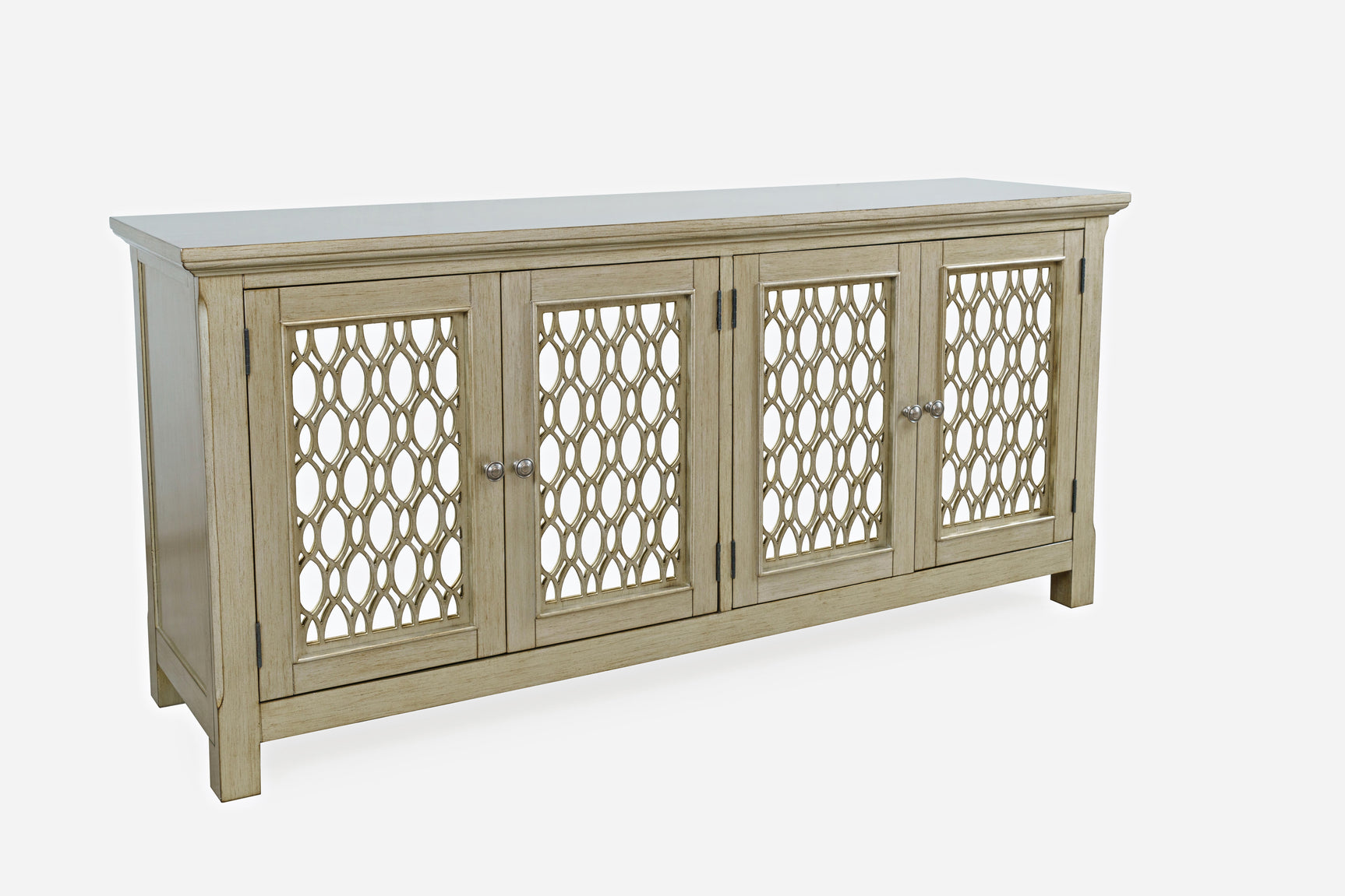 Isabella Champagne 69 Mirrored Accent Cabinet - Ornate Home