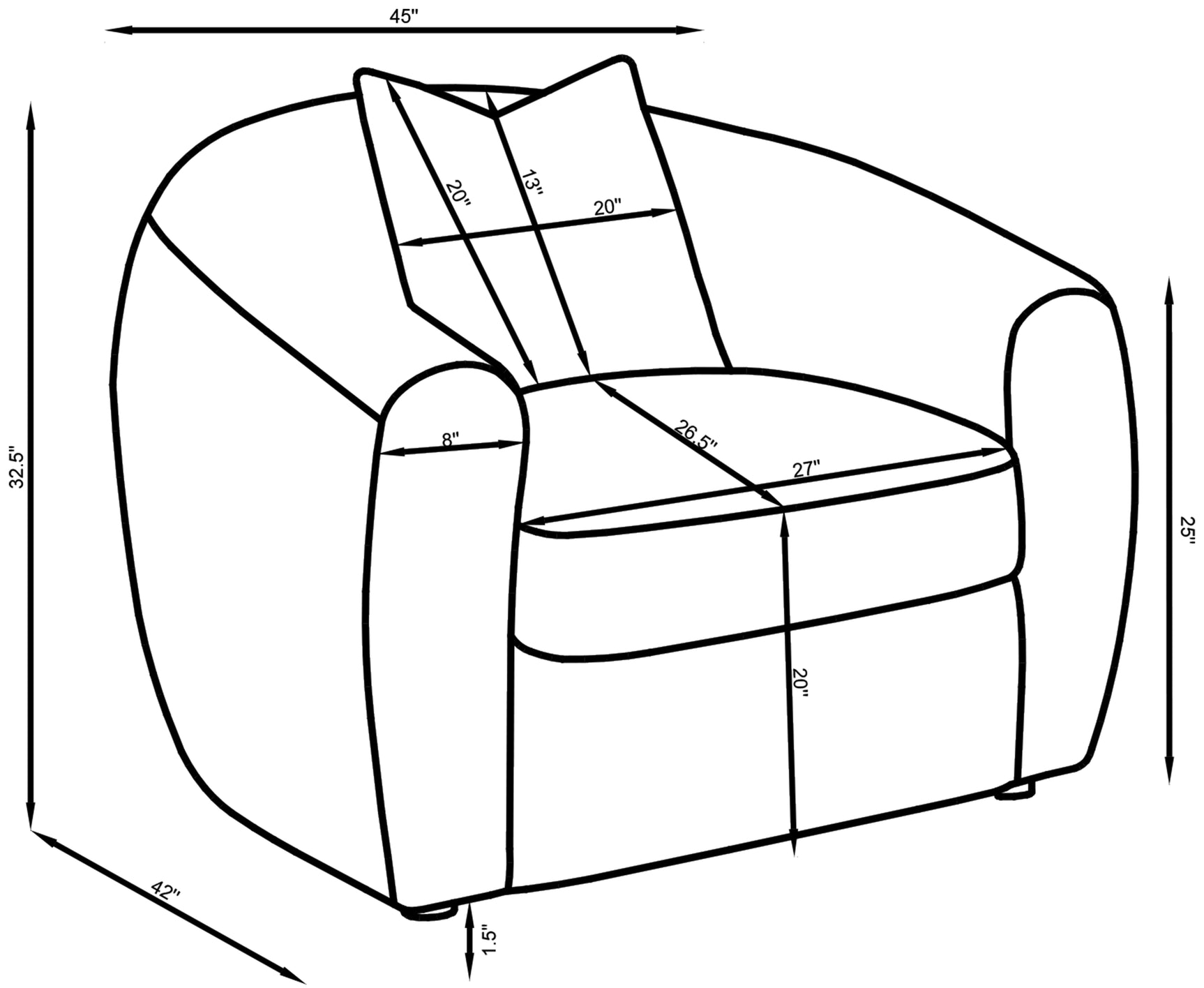 Isabella Ivory Accent Chair - Ornate Home