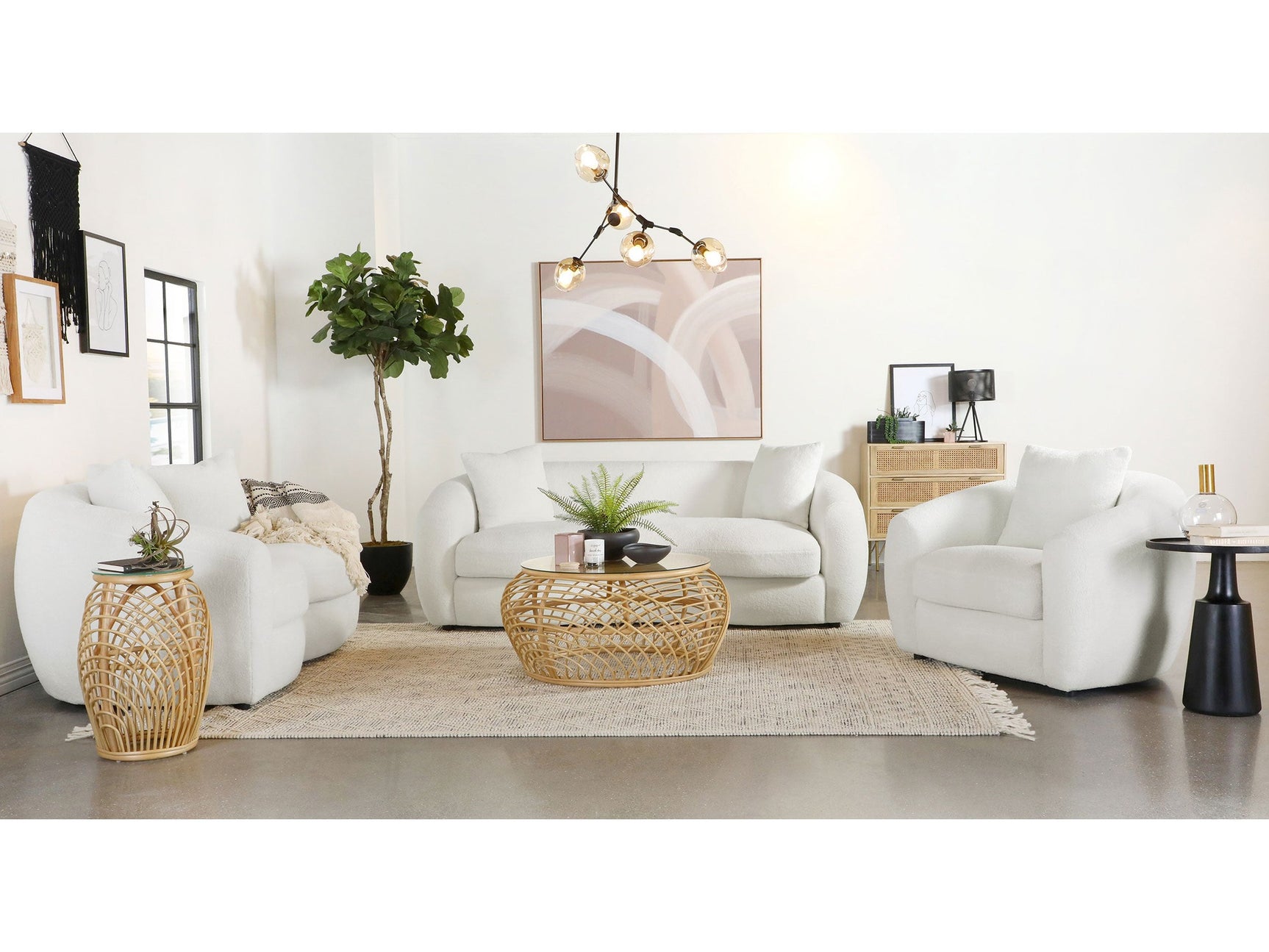 Isabella Ivory Living Room Set - Ornate Home