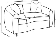 Isabella Ivory Loveseat - Ornate Home