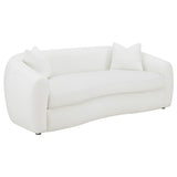 Isabella Natural Faux Sheepskin Upholstered Sofa - Ornate Home