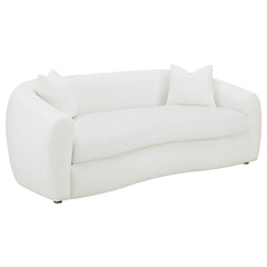 Isabella Natural Faux Sheepskin Upholstered Sofa - Ornate Home