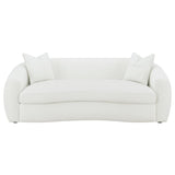Isabella Natural Faux Sheepskin Upholstered Sofa - Ornate Home