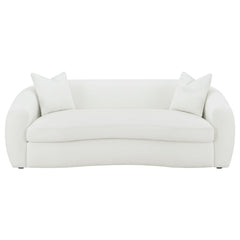 Isabella Natural Faux Sheepskin Upholstered Sofa - Ornate Home
