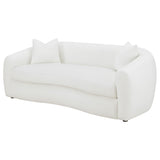 Isabella Natural Faux Sheepskin Upholstered Sofa - Ornate Home