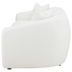 Isabella Natural Faux Sheepskin Upholstered Sofa - Ornate Home