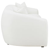 Isabella Natural Faux Sheepskin Upholstered Sofa - Ornate Home