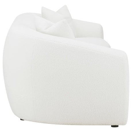 Isabella Natural Faux Sheepskin Upholstered Sofa - Ornate Home