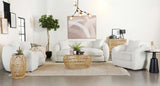 Isabella Natural Faux Sheepskin Upholstered Sofa - Ornate Home