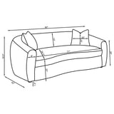 Isabella Sand 2-piece Fabric Upholstered Sofa Set - Ornate Home