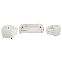 Isabella Sand 3-piece Fabric Upholstered Sofa Set - Ornate Home