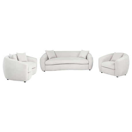 Isabella Sand 3-piece Fabric Upholstered Sofa Set - Ornate Home