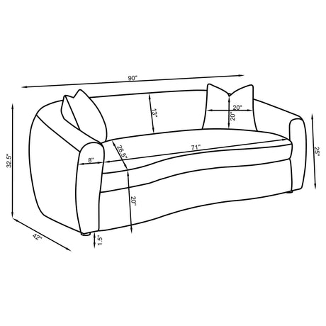 Isabella Sand 3-piece Fabric Upholstered Sofa Set - Ornate Home