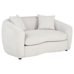 Isabella Sand Fabric Upholstered Loveseat - Ornate Home