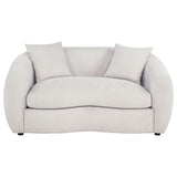 Isabella Sand Fabric Upholstered Loveseat - Ornate Home
