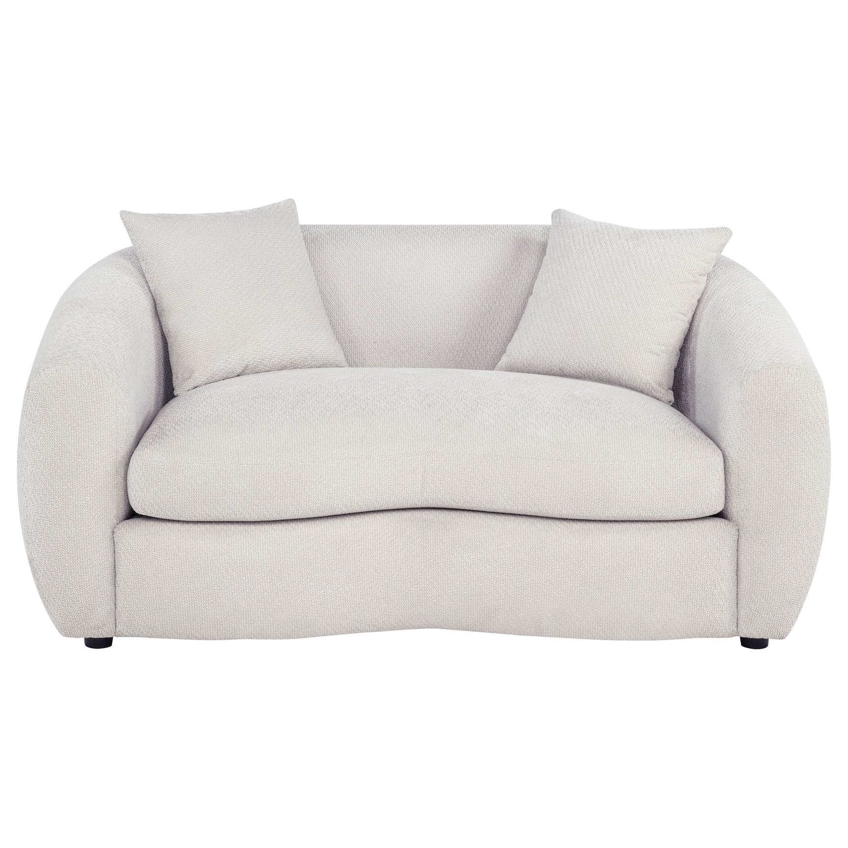 Isabella Sand Fabric Upholstered Loveseat - Ornate Home