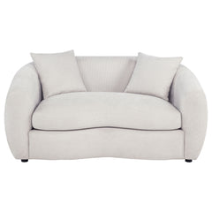 Isabella Sand Fabric Upholstered Loveseat - Ornate Home