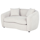 Isabella Sand Fabric Upholstered Loveseat - Ornate Home