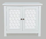 Isabella White 38 Mirrored Accent Cabinet - Ornate Home