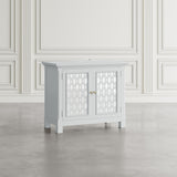 Isabella White 38 Mirrored Accent Cabinet - Ornate Home
