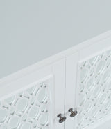 Isabella White 38 Mirrored Accent Cabinet - Ornate Home